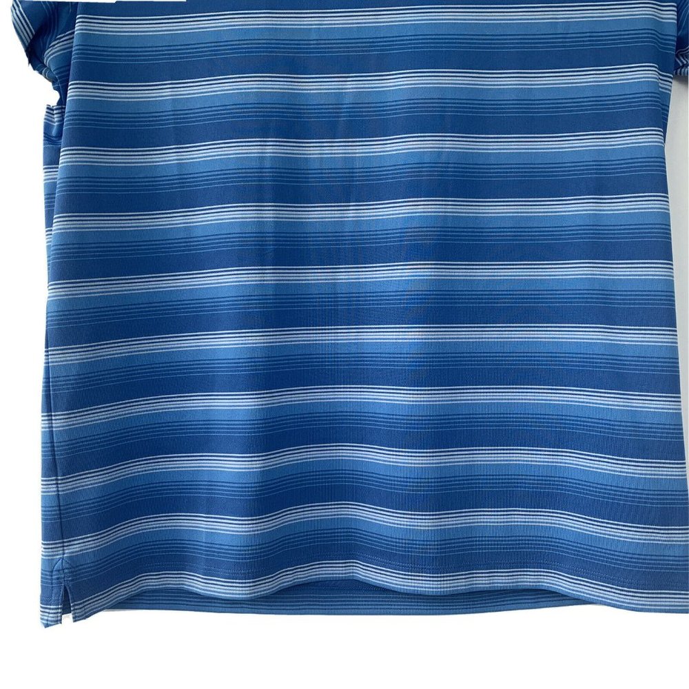 Under Armour Performance Striped Blue Polo Shirt_3